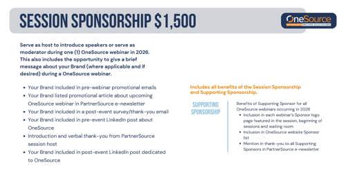 Onesource Sponsorship Opportunities 2027 Page 5